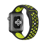 สายรัดนาฬิกาซิลิโคนสำหรับกีฬา รุ่นมาตรฐาน สำหรับ Apple Watch Series 7 41mm / 6 & SE & 5 & 4 40mm / 3 & 2 & 1 38mm, สำหรับ Apple Watch Ultra 49mm / Series 8&7 45mm / SE 2&6&SE&5&4 44mm / 3&2&1 42mm
