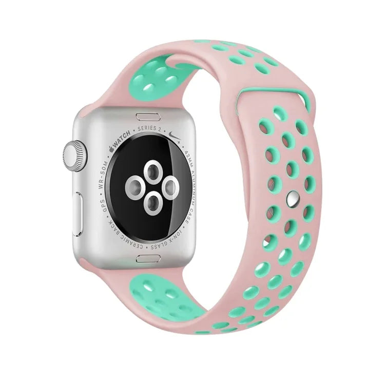 สายรัดนาฬิกาซิลิโคนสำหรับกีฬา รุ่นมาตรฐาน สำหรับ Apple Watch Series 7 41mm / 6 & SE & 5 & 4 40mm / 3 & 2 & 1 38mm, สำหรับ Apple Watch Ultra 49mm / Series 8&7 45mm / SE 2&6&SE&5&4 44mm / 3&2&1 42mm