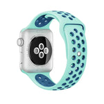 สายรัดนาฬิกาซิลิโคนสำหรับกีฬา รุ่นมาตรฐาน สำหรับ Apple Watch Series 7 41mm / 6 & SE & 5 & 4 40mm / 3 & 2 & 1 38mm, สำหรับ Apple Watch Ultra 49mm / Series 8&7 45mm / SE 2&6&SE&5&4 44mm / 3&2&1 42mm