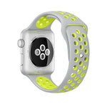 สายรัดนาฬิกาซิลิโคนสำหรับกีฬา รุ่นมาตรฐาน สำหรับ Apple Watch Series 7 41mm / 6 & SE & 5 & 4 40mm / 3 & 2 & 1 38mm, สำหรับ Apple Watch Ultra 49mm / Series 8&7 45mm / SE 2&6&SE&5&4 44mm / 3&2&1 42mm