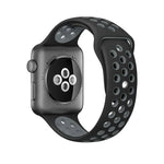 สายรัดนาฬิกาซิลิโคนสำหรับกีฬา รุ่นมาตรฐาน สำหรับ Apple Watch Series 7 41mm / 6 & SE & 5 & 4 40mm / 3 & 2 & 1 38mm, สำหรับ Apple Watch Ultra 49mm / Series 8&7 45mm / SE 2&6&SE&5&4 44mm / 3&2&1 42mm