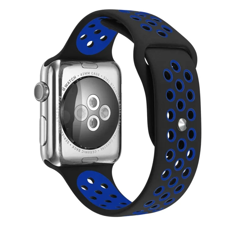สายรัดนาฬิกาซิลิโคนสำหรับกีฬา รุ่นมาตรฐาน สำหรับ Apple Watch Series 7 41mm / 6 & SE & 5 & 4 40mm / 3 & 2 & 1 38mm, สำหรับ Apple Watch Ultra 49mm / Series 8&7 45mm / SE 2&6&SE&5&4 44mm / 3&2&1 42mm