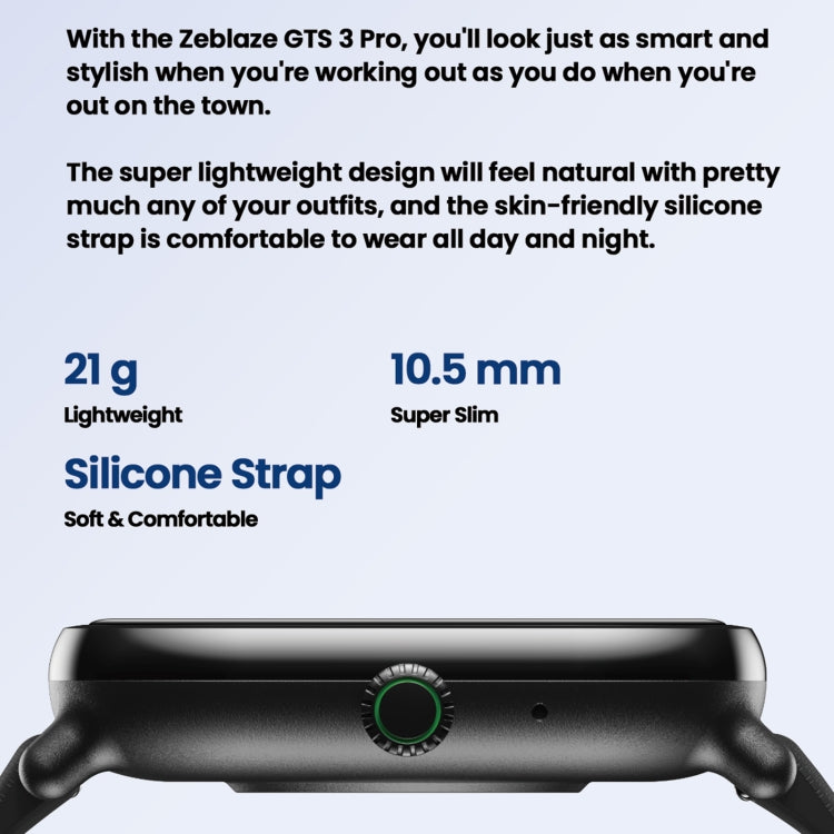 Zeblaze GTS 3 Pro นาฬิกาอัจฉริยะฟิตเนส HD 1.97 นิ้ว กันน้ำ IP68