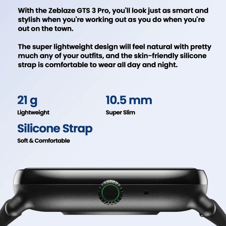 Zeblaze GTS 3 Pro นาฬิกาอัจฉริยะฟิตเนส HD 1.97 นิ้ว กันน้ำ IP68