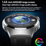 MT200 นาฬิกาอัจฉริยะหน้าจอ AMOLED 1.43 นิ้ว กันน้ำ IP67 รองรับการโทร ECG/วัดอุณหภูมิร่างกาย/วัดน้ำตาลในเลือด