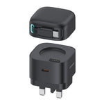 USAMS US-CC204 SMF Series PD35W ที่ชาร์จเร็ว GaN พอร์ตคู่ Type-C, ปลั๊ก UK
