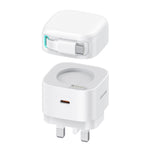 USAMS US-CC204 SMF Series PD35W ที่ชาร์จเร็ว GaN พอร์ตคู่ Type-C, ปลั๊ก UK