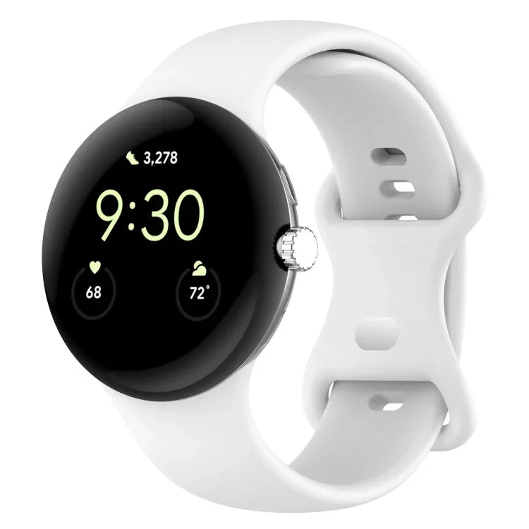 สายรัดนาฬิกาซิลิโคนสีทึบสำหรับ Google Pixel Watch 4 / 3 / 2 / 1 41 มม. ขนาด S, ขนาด L