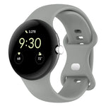 สายรัดนาฬิกาซิลิโคนสีทึบสำหรับ Google Pixel Watch 4 / 3 / 2 / 1 41 มม. ขนาด S, ขนาด L