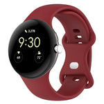 สายรัดนาฬิกาซิลิโคนสีทึบสำหรับ Google Pixel Watch 4 / 3 / 2 / 1 41 มม. ขนาด S, ขนาด L
