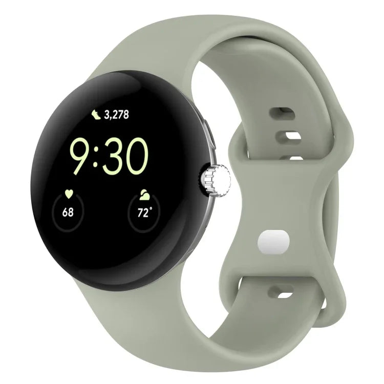 สายรัดนาฬิกาซิลิโคนสีทึบสำหรับ Google Pixel Watch 4 / 3 / 2 / 1 41 มม. ขนาด S, ขนาด L