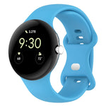 สายรัดนาฬิกาซิลิโคนสีทึบสำหรับ Google Pixel Watch 4 / 3 / 2 / 1 41 มม. ขนาด S, ขนาด L