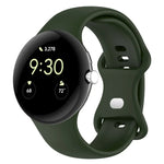 สายรัดนาฬิกาซิลิโคนสีทึบสำหรับ Google Pixel Watch 4 / 3 / 2 / 1 41 มม. ขนาด S, ขนาด L