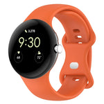 สายรัดนาฬิกาซิลิโคนสีทึบสำหรับ Google Pixel Watch 4 / 3 / 2 / 1 41 มม. ขนาด S, ขนาด L