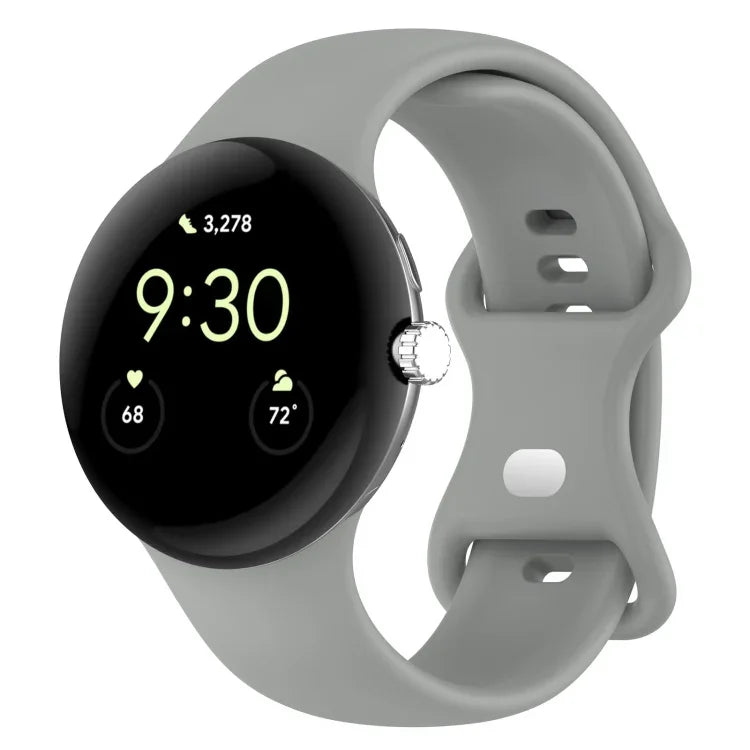 สายรัดนาฬิกาซิลิโคนสีทึบสำหรับ Google Pixel Watch 4 / 3 / 2 / 1 41 มม. ขนาด S, ขนาด L