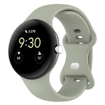 สายรัดนาฬิกาซิลิโคนสีทึบสำหรับ Google Pixel Watch 4 / 3 / 2 / 1 41 มม. ขนาด S, ขนาด L