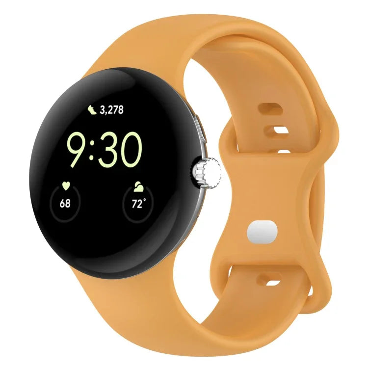 สายรัดนาฬิกาซิลิโคนสีทึบสำหรับ Google Pixel Watch 4 / 3 / 2 / 1 41 มม. ขนาด S, ขนาด L