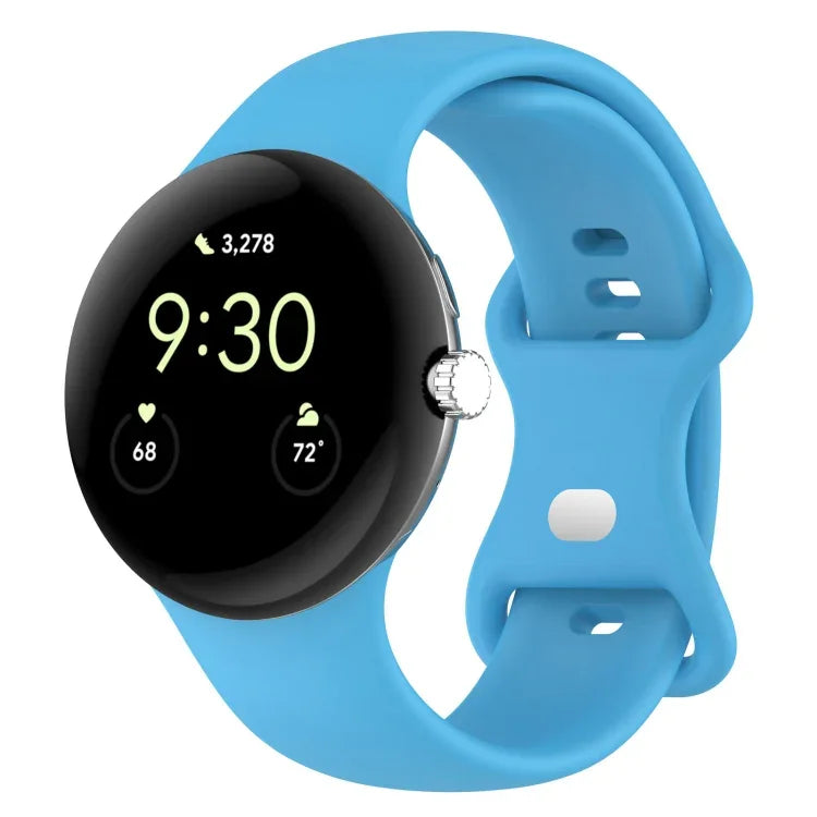 สายรัดนาฬิกาซิลิโคนสีทึบสำหรับ Google Pixel Watch 4 / 3 / 2 / 1 41 มม. ขนาด S, ขนาด L