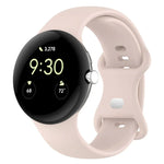 สายรัดนาฬิกาซิลิโคนสีทึบสำหรับ Google Pixel Watch 4 / 3 / 2 / 1 41 มม. ขนาด S, ขนาด L