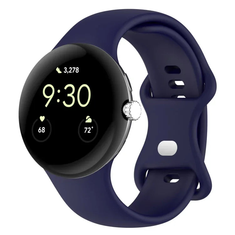 สายรัดนาฬิกาซิลิโคนสีทึบสำหรับ Google Pixel Watch 4 / 3 / 2 / 1 41 มม. ขนาด S, ขนาด L