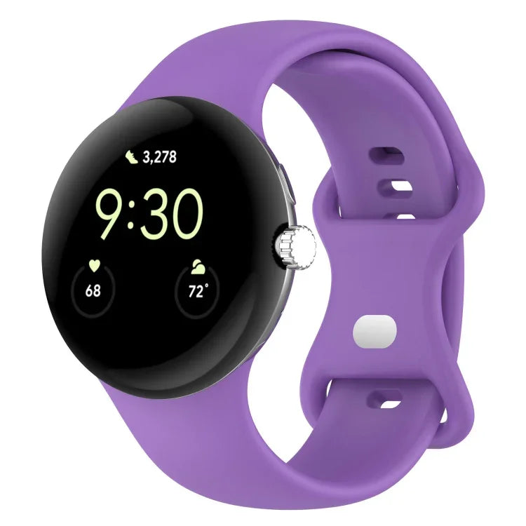 สายรัดนาฬิกาซิลิโคนสีทึบสำหรับ Google Pixel Watch 4 / 3 / 2 / 1 41 มม. ขนาด S, ขนาด L