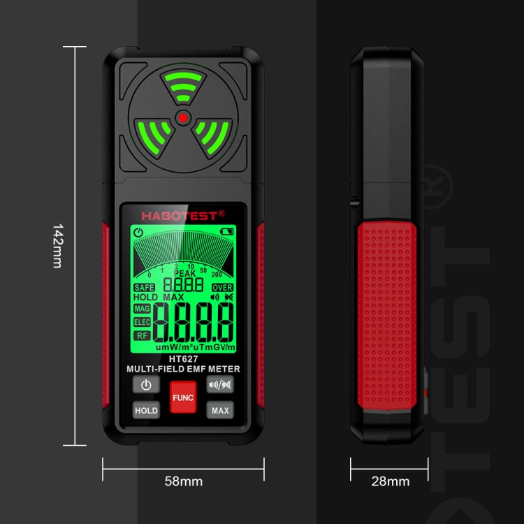 เครื่องตรวจจับรังสีแม่เหล็กไฟฟ้า HABOTEST HT627, HT627