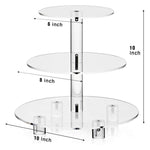 YX062 3 Tier Acrylic Circular Cupcake Stand, YX062