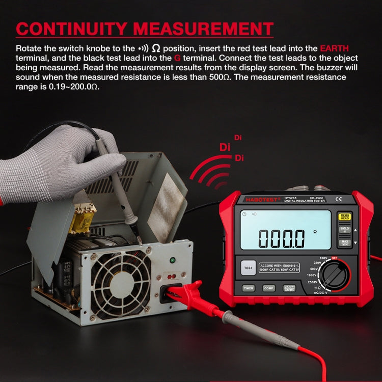 เครื่องทดสอบความต้านทานฉนวน HABOTEST HT5205, HT5205