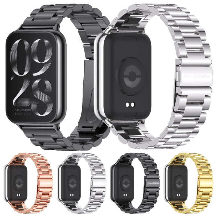 Mijobs Three Beads Stainless Steel Watch Band, For Xiaomi Band 10 Pro / Redmi Watch 6 / 5