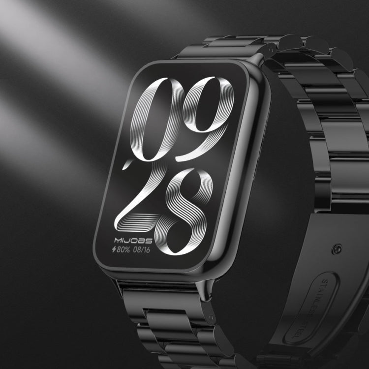 Mijobs Three Beads Stainless Steel Watch Band, For Xiaomi Band 10 Pro / Redmi Watch 6 / 5