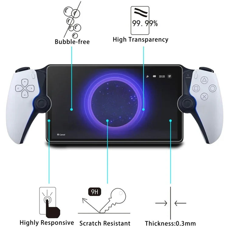 ฟิล์มกระจกนิรภัยกันระเบิด 9H 0.3 มม. 2 ชิ้น สำหรับ Sony PS5
