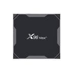 X96 max+ กล่องสมาร์ททีวี 4K, Android 9.0, Amlogic S905X3 ควอดคอร์ Cortex-A55, 4GB+64GB, รองรับ LAN, AV, WiFi 2.4G/5G, USB 2 ช่อง, การ์ด TF, ปลั๊ก EU, ปลั๊ก UK, ปลั๊ก AU
