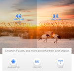 X96 max+ กล่องสมาร์ททีวี 4K, Android 9.0, Amlogic S905X3 ควอดคอร์ Cortex-A55, 4GB+64GB, รองรับ LAN, AV, WiFi 2.4G/5G, USB 2 ช่อง, การ์ด TF, ปลั๊ก EU, ปลั๊ก UK, ปลั๊ก AU