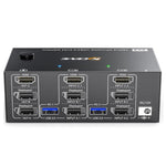สวิตช์ KVM KC-KVM203DH สำหรับจอภาพสามจอ 8K 30Hz USB3.0 DP+DP+HDMI, ปลั๊ก EU, KC-KVM203DH
