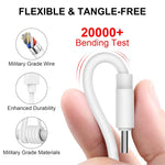 สายชาร์จข้อมูลชาร์จเร็ว ความยาว 1 ม., Type-C ถึง Type-C PD 60W, Type-C ถึง 8 พิน, USB ถึง 8 พิน, USB ถึง Type-C