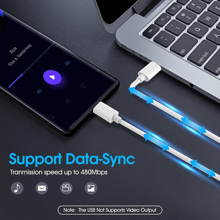 สายชาร์จข้อมูลชาร์จเร็ว ความยาว 1 ม., Type-C ถึง Type-C PD 60W, Type-C ถึง 8 พิน, USB ถึง 8 พิน, USB ถึง Type-C