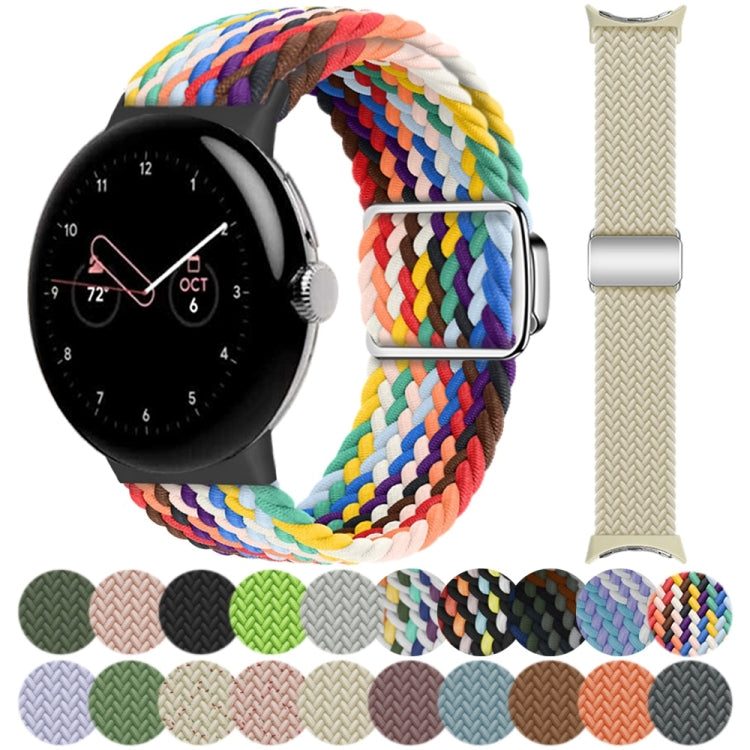 สายรัดนาฬิกาแบบห่วงไนลอนพร้อมหัวเข็มขัดแม่เหล็ก สำหรับ Google Pixel Watch 4 / 3 / 2 / 1 ขนาด 41 มม.