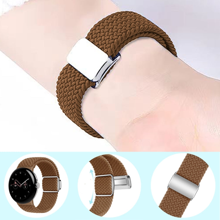 สายรัดนาฬิกาแบบห่วงไนลอนพร้อมหัวเข็มขัดแม่เหล็ก สำหรับ Google Pixel Watch 4 / 3 / 2 / 1 ขนาด 41 มม.
