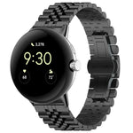 สายรัดนาฬิกาโลหะสแตนเลสสตีลแบบลูกปัดเจ็ดเม็ด สำหรับ Google Pixel Watch 4 / 3 / 2 / 1 ขนาด 41 มม.