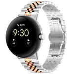 สายรัดนาฬิกาโลหะสแตนเลสสตีลแบบลูกปัดเจ็ดเม็ด สำหรับ Google Pixel Watch 4 / 3 / 2 / 1 ขนาด 41 มม.