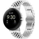 สายรัดนาฬิกาโลหะสแตนเลสสตีลแบบลูกปัดเจ็ดเม็ด สำหรับ Google Pixel Watch 4 / 3 / 2 / 1 ขนาด 41 มม.