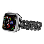 สายรัดนาฬิกาโลหะลายเพชรไขว้หัวใจ สำหรับ Apple Watch SE 2022 44mm, สำหรับ Apple Watch Series 7 41mm, สำหรับ Apple Watch Series 7 45mm, สำหรับ Apple Watch SE 40mm, สำหรับ Apple Watch SE 44mm, สำหรับ Apple Watch 6 40mm, สำหรับ Apple Watch Series 6 44mm