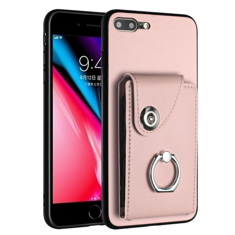 เคสโทรศัพท์พร้อมที่ใส่แหวนและกระเป๋าใส่บัตร Organ สำหรับ iPhone 8 Plus / 7 Plus