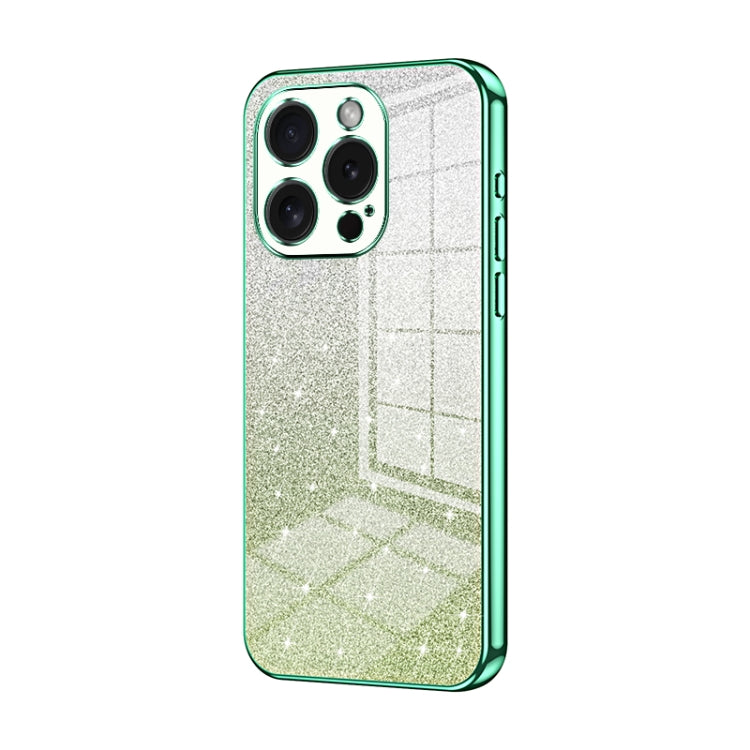 เคสโทรศัพท์เคลือบผงกลิตเตอร์ไล่ระดับสีแบบชุบไฟฟ้า สำหรับ iPhone 16 Pro, สำหรับ iPhone 16 Plus, สำหรับ iPhone 16, สำหรับ iPhone 15 Pro Max, สำหรับ iPhone 15 Pro, สำหรับ iPhone 15 Plus