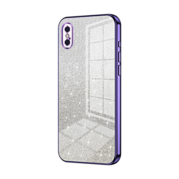 เคสโทรศัพท์เคลือบไฟฟ้ากลิตเตอร์ไล่ระดับสี สำหรับ iPhone 11 Pro Max, สำหรับ iPhone 11, สำหรับ iPhone 11 Pro, สำหรับ iPhone X / XS, สำหรับ iPhone XR, สำหรับ iPhone XS Max