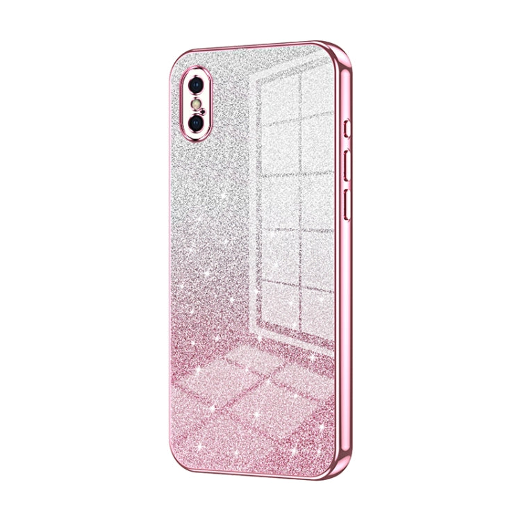 เคสโทรศัพท์เคลือบไฟฟ้ากลิตเตอร์ไล่ระดับสี สำหรับ iPhone 11 Pro Max, สำหรับ iPhone 11, สำหรับ iPhone 11 Pro, สำหรับ iPhone X / XS, สำหรับ iPhone XR, สำหรับ iPhone XS Max