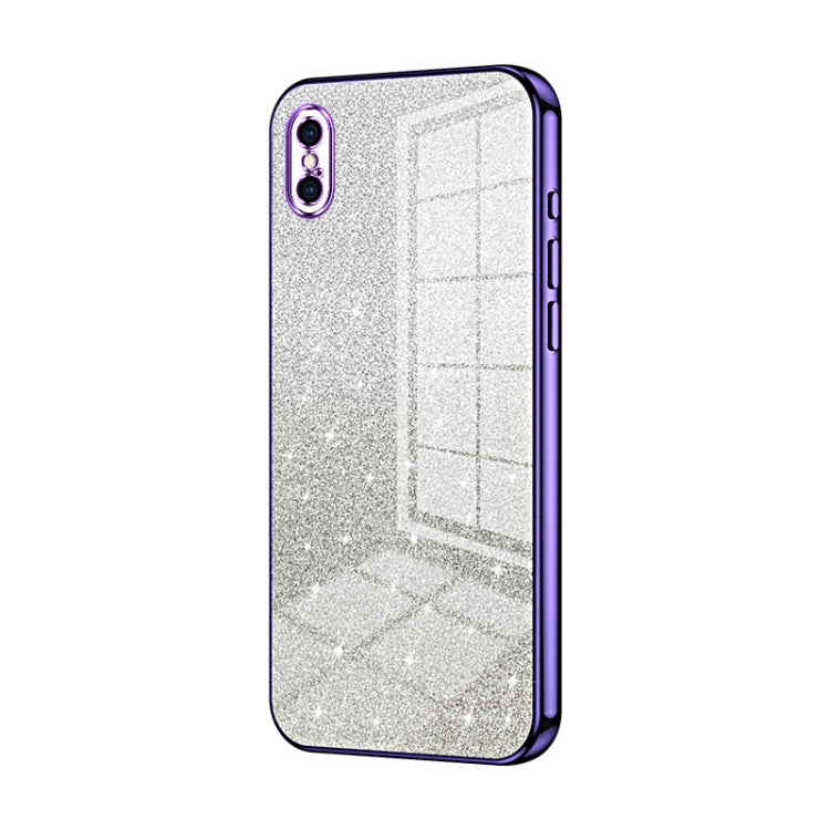 เคสโทรศัพท์เคลือบไฟฟ้ากลิตเตอร์ไล่ระดับสี สำหรับ iPhone 11 Pro Max, สำหรับ iPhone 11, สำหรับ iPhone 11 Pro, สำหรับ iPhone X / XS, สำหรับ iPhone XR, สำหรับ iPhone XS Max