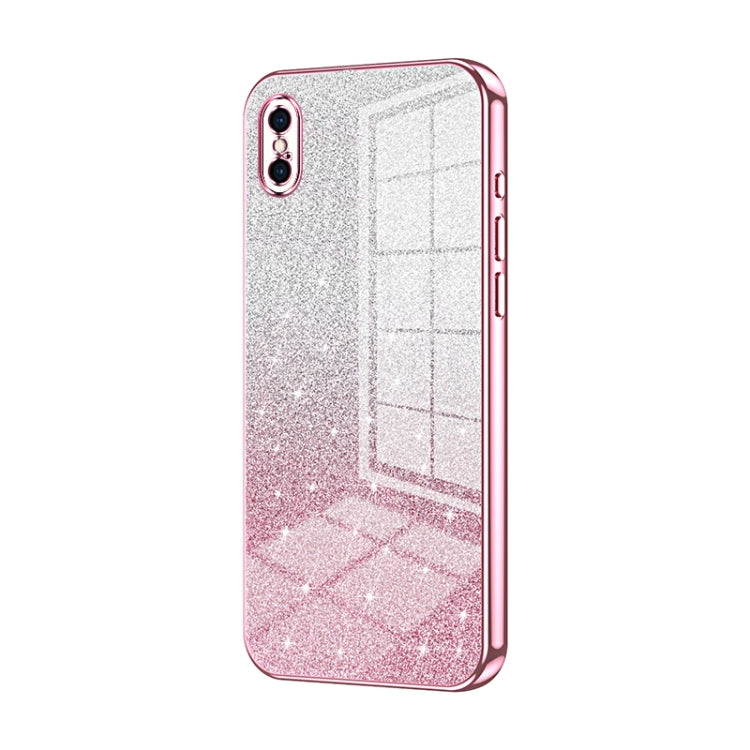 เคสโทรศัพท์เคลือบไฟฟ้ากลิตเตอร์ไล่ระดับสี สำหรับ iPhone 11 Pro Max, สำหรับ iPhone 11, สำหรับ iPhone 11 Pro, สำหรับ iPhone X / XS, สำหรับ iPhone XR, สำหรับ iPhone XS Max