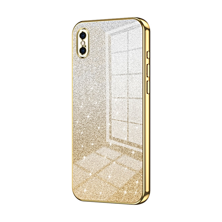 เคสโทรศัพท์เคลือบไฟฟ้ากลิตเตอร์ไล่ระดับสี สำหรับ iPhone 11 Pro Max, สำหรับ iPhone 11, สำหรับ iPhone 11 Pro, สำหรับ iPhone X / XS, สำหรับ iPhone XR, สำหรับ iPhone XS Max