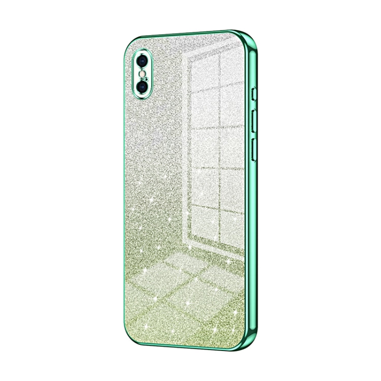 เคสโทรศัพท์เคลือบไฟฟ้ากลิตเตอร์ไล่ระดับสี สำหรับ iPhone 11 Pro Max, สำหรับ iPhone 11, สำหรับ iPhone 11 Pro, สำหรับ iPhone X / XS, สำหรับ iPhone XR, สำหรับ iPhone XS Max